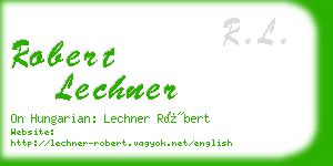 robert lechner business card